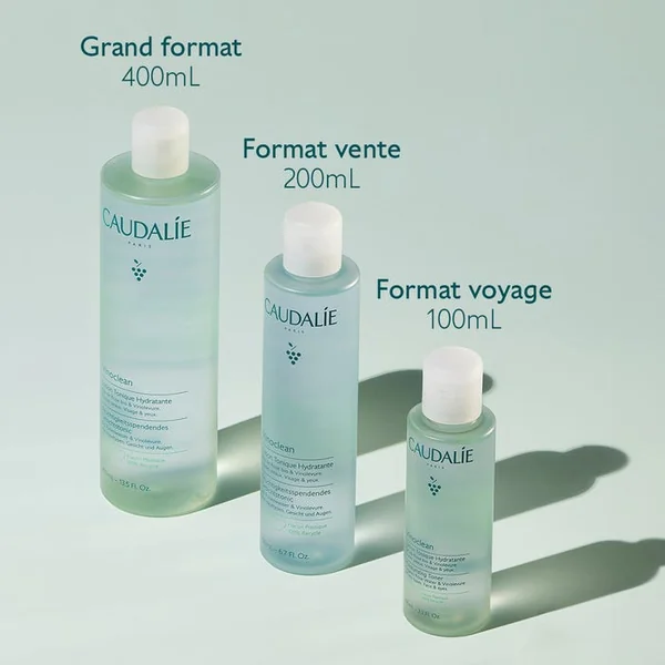 VINOCLEAN - Lotion Tonique Hydratante - Visage et Yeux - Tous Types de Peaux, 400ml
