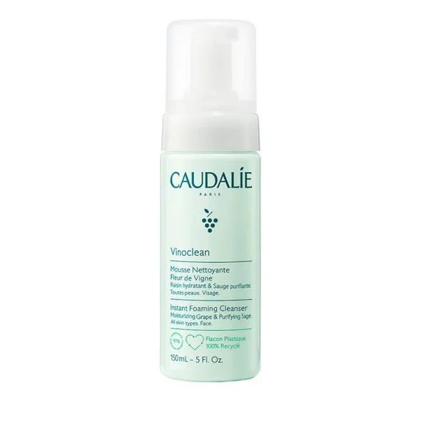 VINOCLEAN - Mousse Nettoyante Fleur de Vigne - Visage - Tous Types de Peaux, 150ml