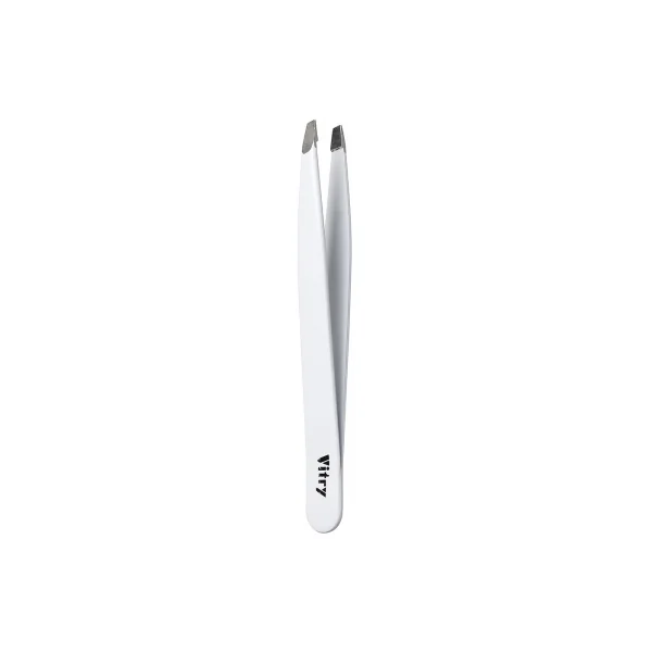 Vitry Pince à Épiler Professionnelle Mors Biais Inox Couleur 9 cm - Couleur : Blanc