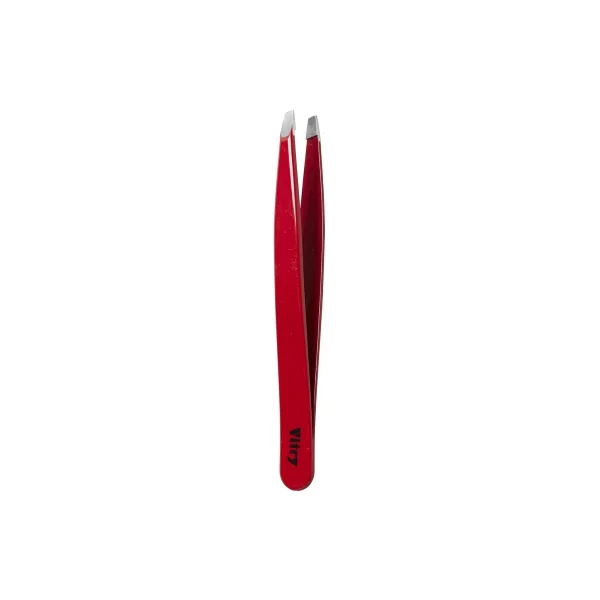 Vitry Pince à Épiler Professionnelle Mors Biais Inox Couleur 9 cm - Couleur : Bordeaux