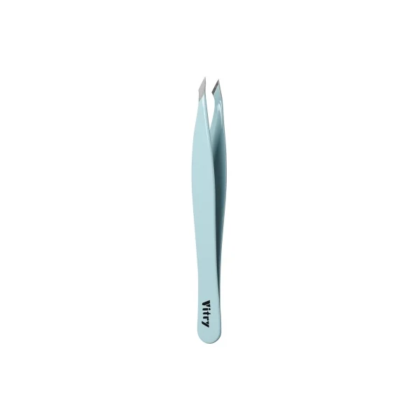 Vitry Pince à Épiler Yatagan Mors Éffilés Inox 9 cm - Couleur : Turquoise