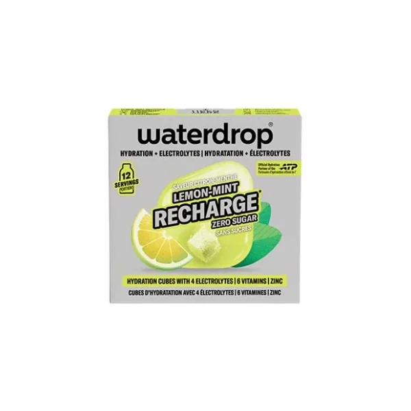 Waterdrop Microlytes Sans Sucres Recharge 12 Portions - Saveur : Citron-Menthe