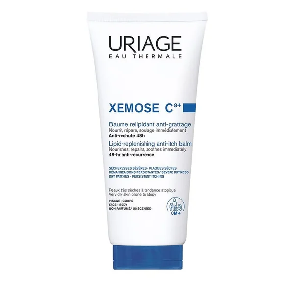 XEMOSE C8+ - Baume Relipidant Anti-Grattage - Visage et Corps - Peaux Très Sèches à Tendance Atopique, 200ml